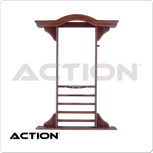 Deluxe 8 Cue Wall Rack - Chocolate